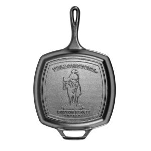 Yellowstone? 10.5 Inch Square Seasoned Cast Iron Cowboy Grill Pan