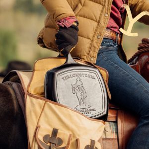 Yellowstone? 10.5 Inch Square Seasoned Cast Iron Cowboy Grill Pan