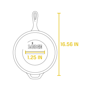 Cast Iron Covered Deep Skillet