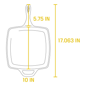 Square Cast Iron Classic Skillet