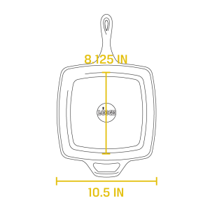 Square Cast Iron Classic Skillet