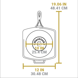 Blacklock 12 Inch Lightweight Cast Iron Grill Pan