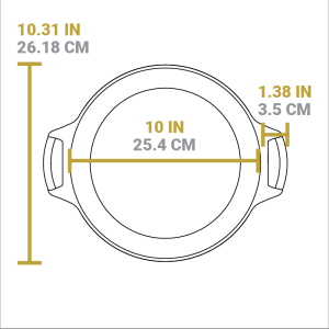 10.25 Inch Seasoned Cast Iron Baker’s Skillet