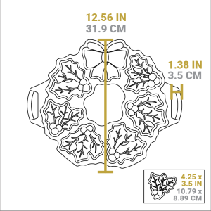 Seasoned Cast Iron Holiday Wreath Pan