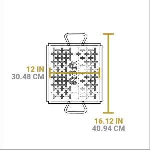 13 x 12 Inch Seasoned Carbon Steel Grilling Basket