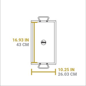 18 x 10 Inch Seasoned Carbon Steel Griddle 