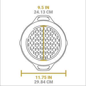12 Inch Seasoned Cast Iron Dual Handle Grilling Basket