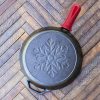 Snowflake Skillet With Red Deluxe Handle Holder