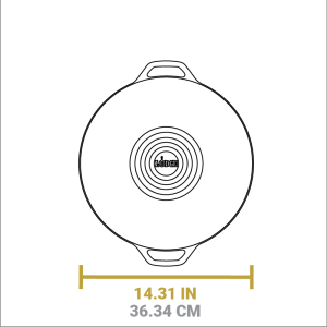 14 Inch Seasoned Cast Iron Wok