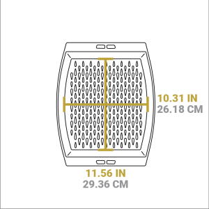 15 x 12 Inch Seasoned Cast Iron Grill Topper