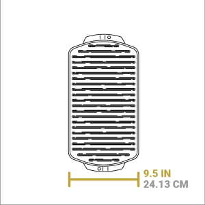 19 x 9.5 Inch Seasoned Cast Iron Reversible Grill/Griddle