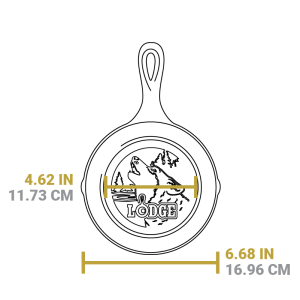 Wildlife Series? 6.5 Inch Cast Iron Wolf Skillet