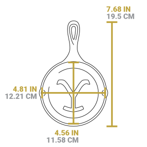 Yellowstone? 5 Inch Seasoned Cast Iron Power Y Mini Skillet