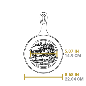 Wildlife Series? 8 Inch Cast Iron Duck Skillet