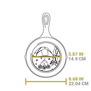 Wanderlust 8 Inch Cast Iron Tent Skillet
