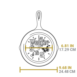 Dolly Parton 9 to 5 Skillet Clock