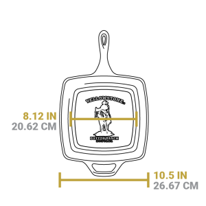 Yellowstone? 10.5 Inch Square Seasoned Cast Iron Cowboy Grill Pan