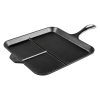 Seasoned Cast Iron Square Divided Griddle
