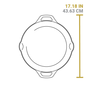 Chef Collection 14 Inch Dual Handle Skillet