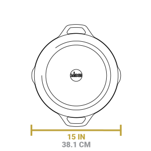 Chef Collection 14 Inch Dual Handle Skillet