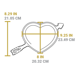 Seasoned Cast Iron Heart Skillet