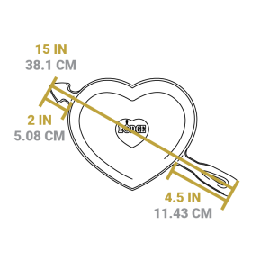 Seasoned Cast Iron Heart Skillet