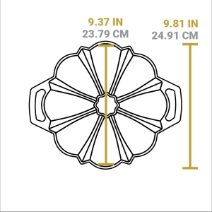 Seasoned Cast Iron Fluted Cake Pan