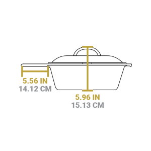 Cast Iron Covered Deep Skillet