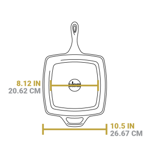 Square Cast Iron Classic Skillet