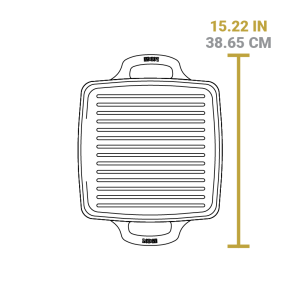 USA Enamel 11 Inch Enameled Cast Iron Grill Pan